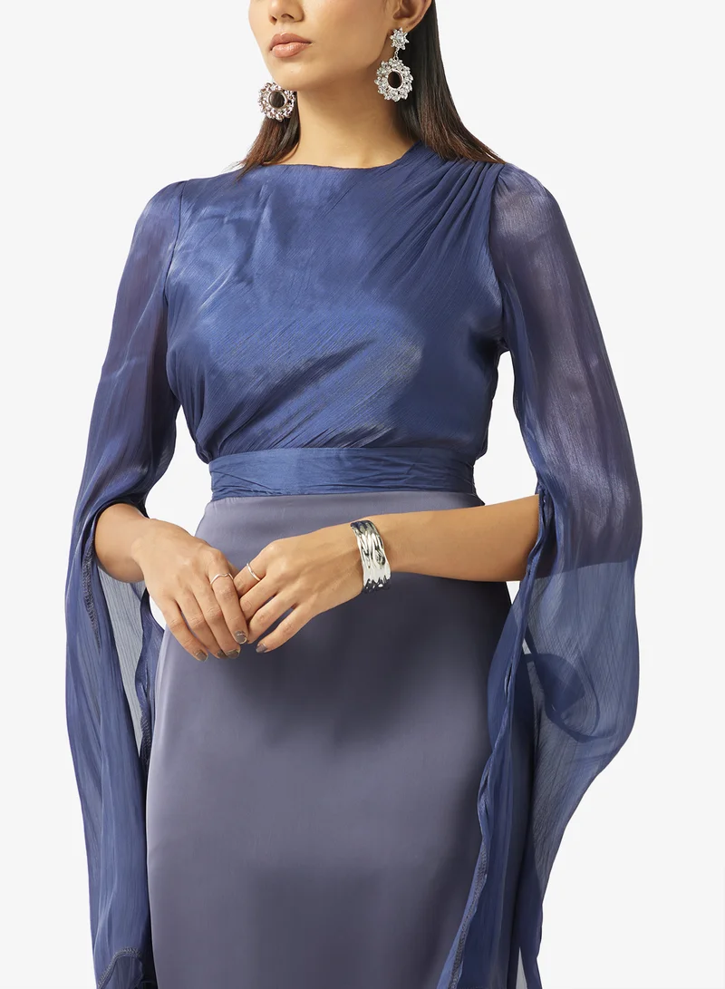 Khizana  Drape Dress With Slit Sleeves for Women | Best Price UAE